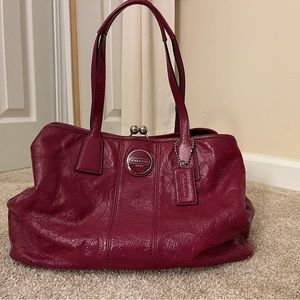 COACH Bag Fuschia w Traditional “C” Pattern